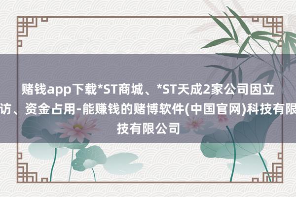 赌钱app下载*ST商城、*ST天成2家公司因立案拜访、资金占用-能赚钱的赌博软件(中国官网)科技有限公司