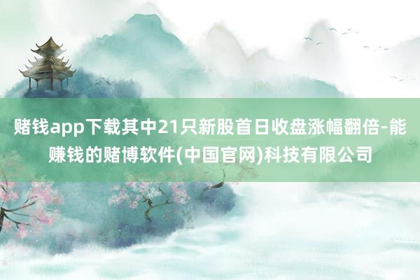 赌钱app下载其中21只新股首日收盘涨幅翻倍-能赚钱的赌博软件(中国官网)科技有限公司