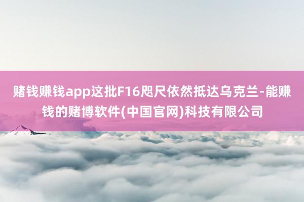 赌钱赚钱app这批F16咫尺依然抵达乌克兰-能赚钱的赌博软件(中国官网)科技有限公司